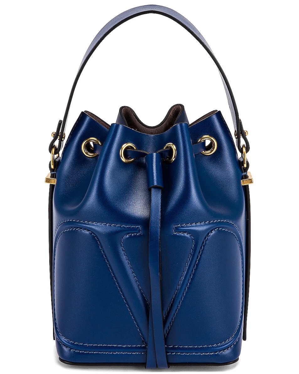 Image 1 of Valentino Garavani Bucket Bag in Blu Delft