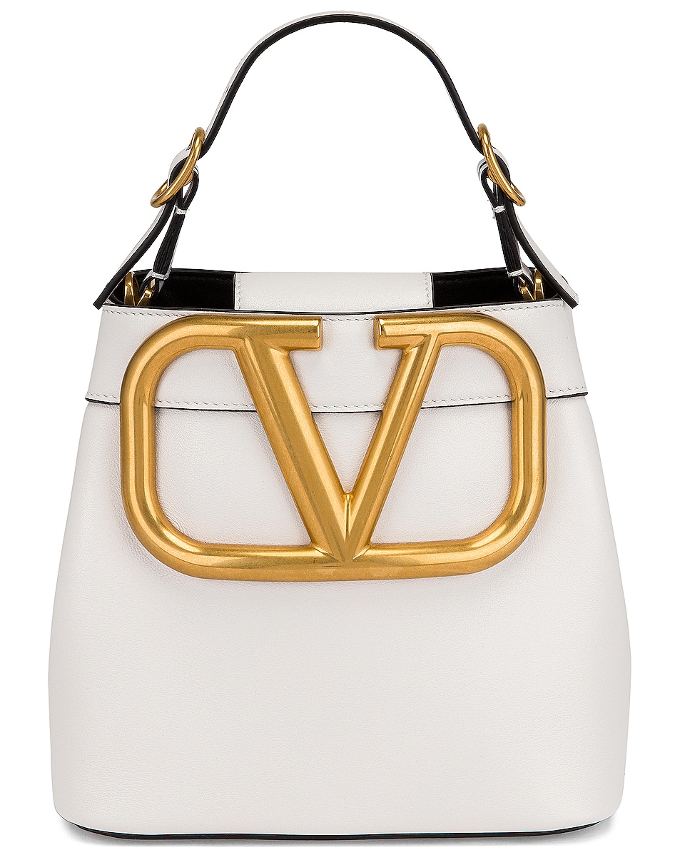 Image 1 of Valentino Garavani Supervee Top Handle Bag in Bianco Ottico