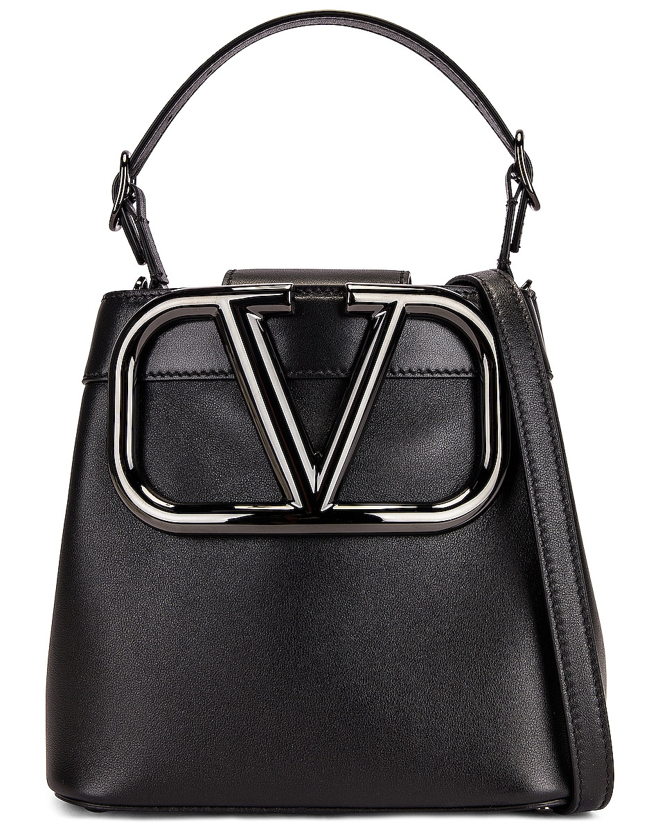 Image 1 of Valentino Garavani Supervee Top Handle Bag in Nero