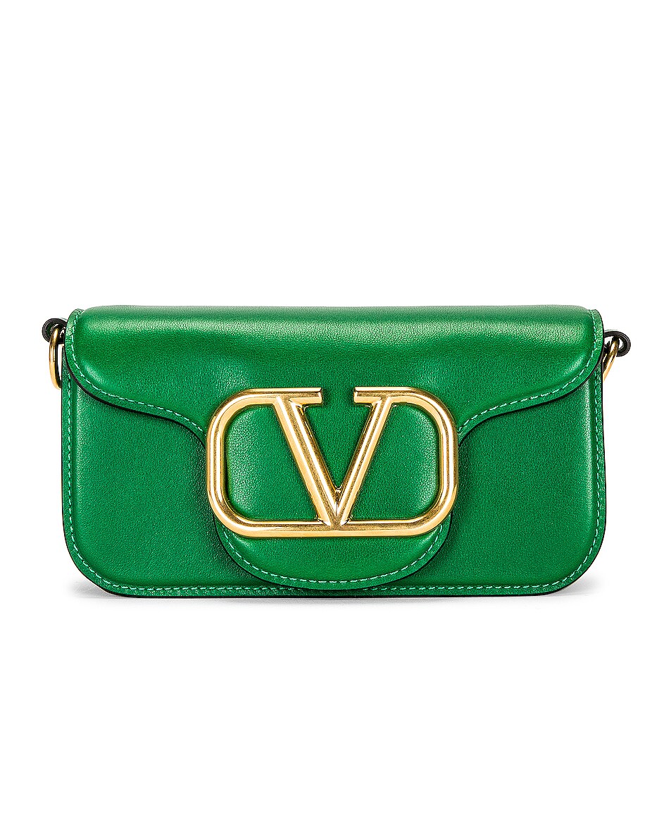 Image 1 of Valentino Garavani Small Logo Shoulder Bag in Gea Green