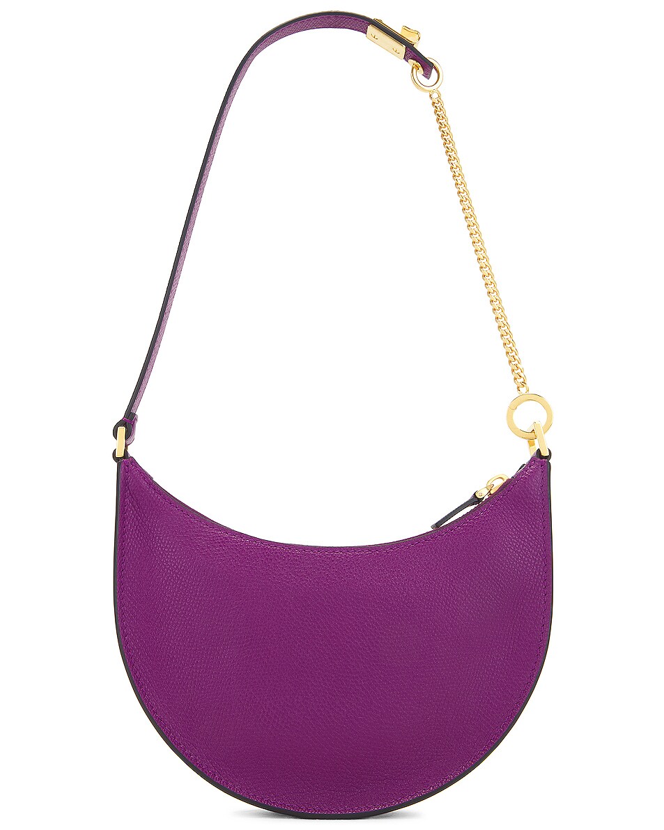 Valentino Garavani Mini V Logo Signature Hobo Bag in Prune FWRD