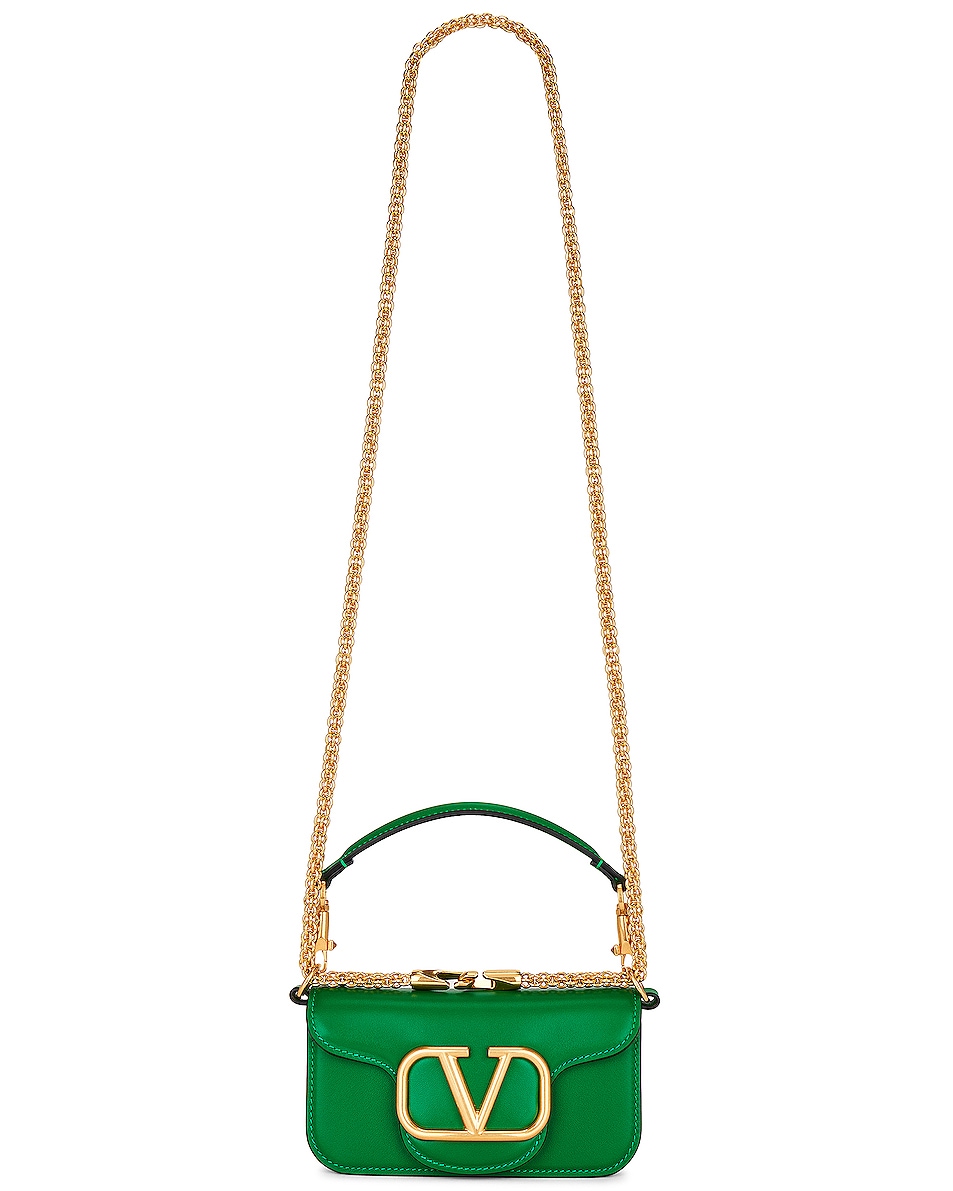 Image 1 of Valentino Garavani Small Loco Shoulder Bag in Gea Green