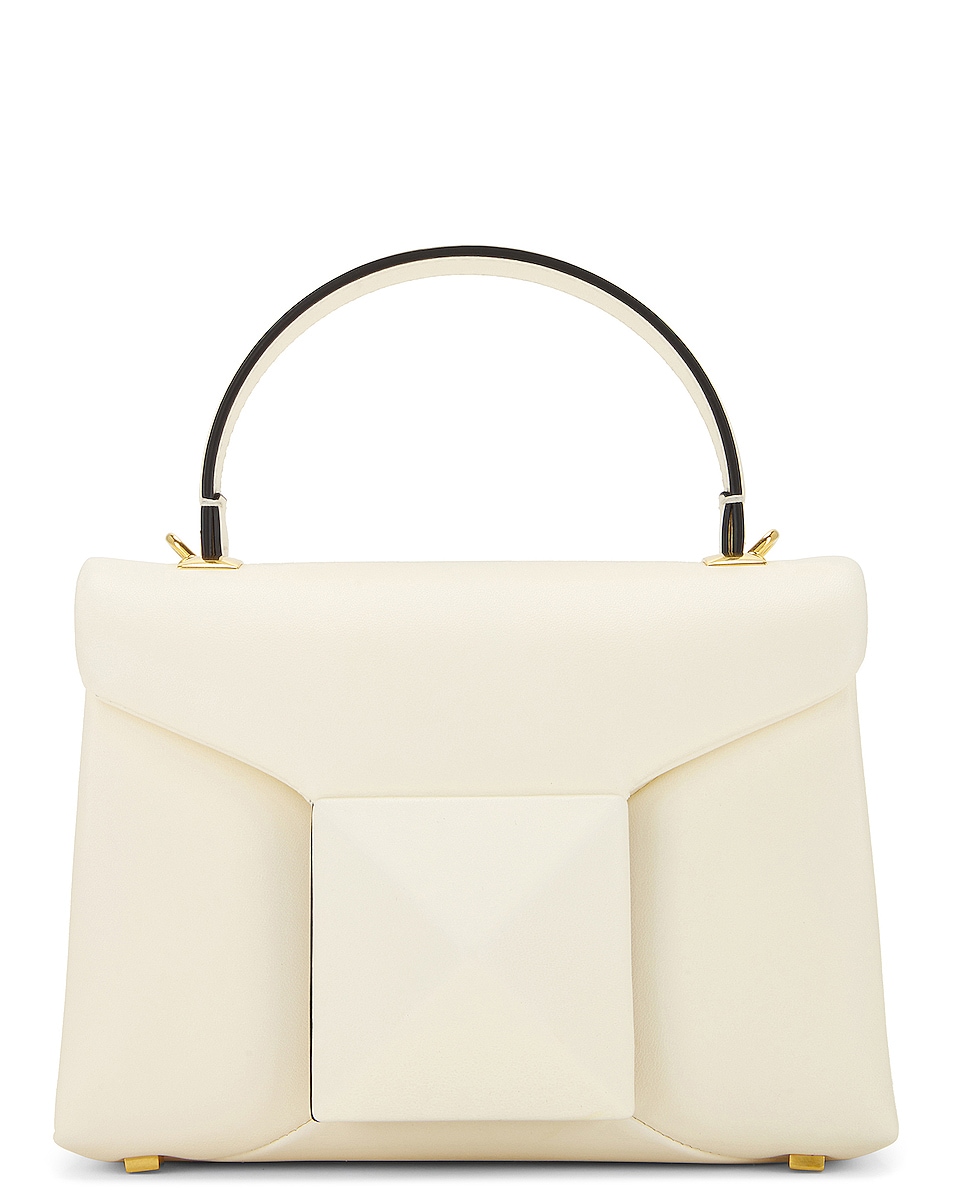 Image 1 of Valentino Garavani Mini One Stud Top Handle Bag in Ivory