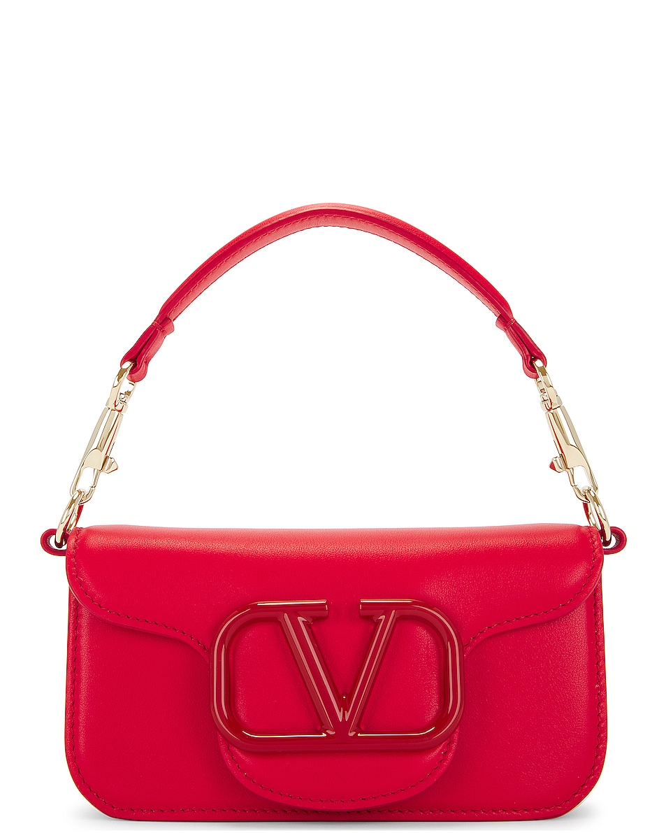 Image 1 of Valentino Garavani Loco Small Shoulder Bag in Rouge Pur