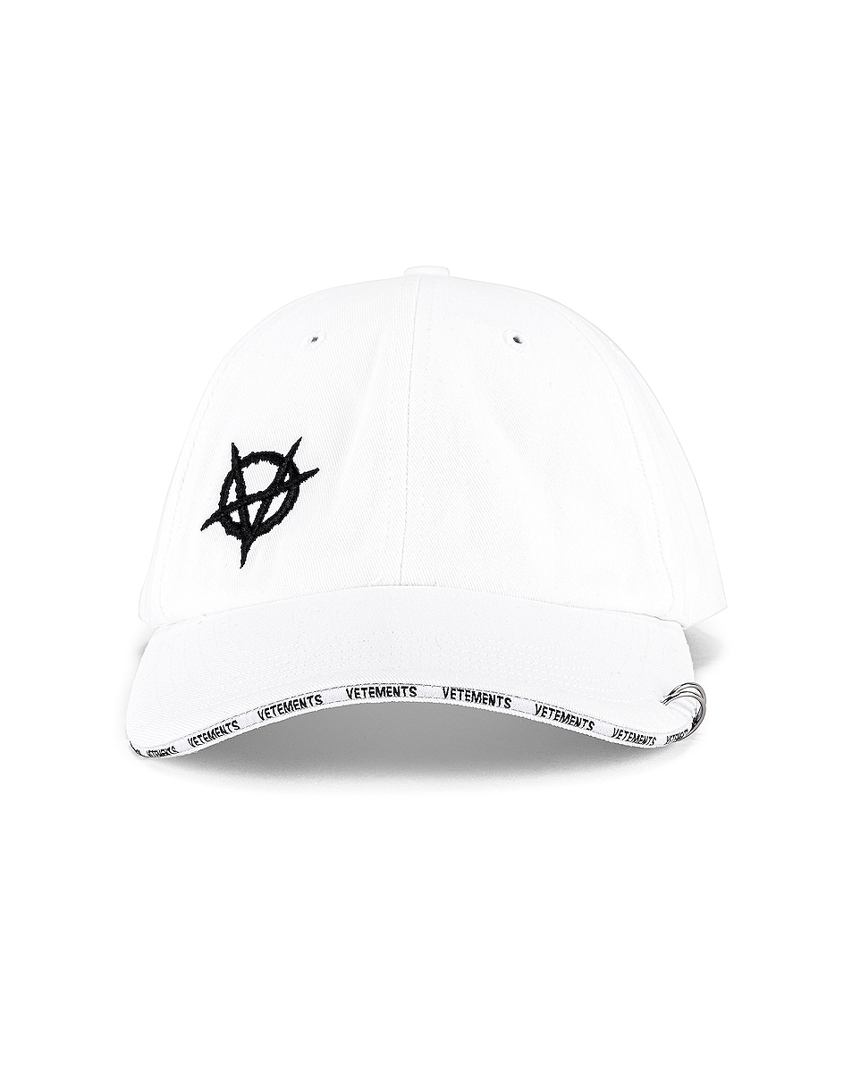 Image 1 of VETEMENTS Anarchy Cap in White
