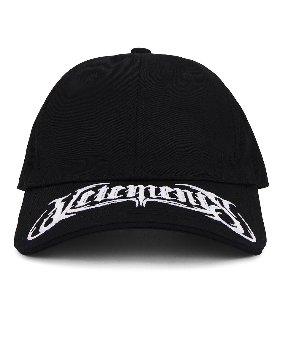 Image 1 of VETEMENTS Metal Logo Cap in Black