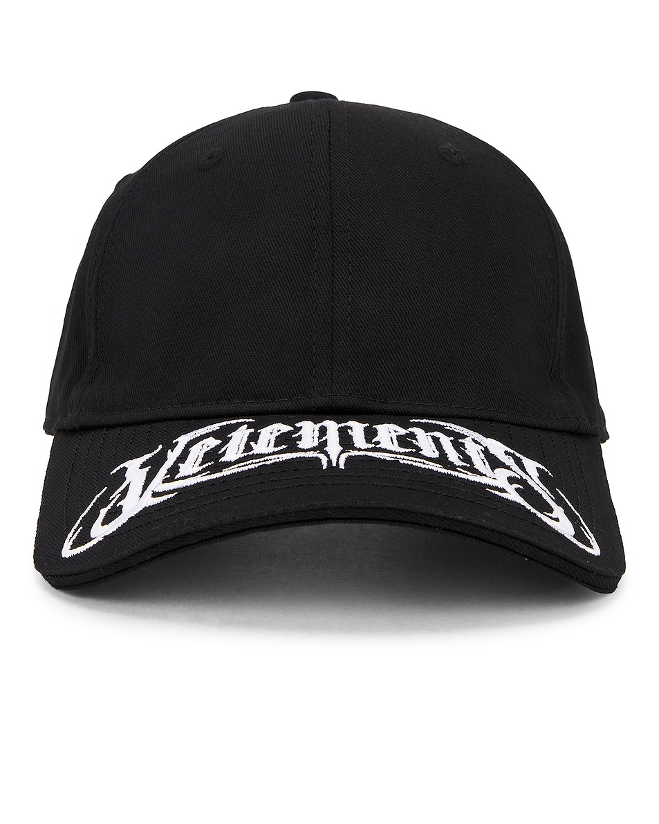 Image 1 of VETEMENTS Metal Logo Cap in Black