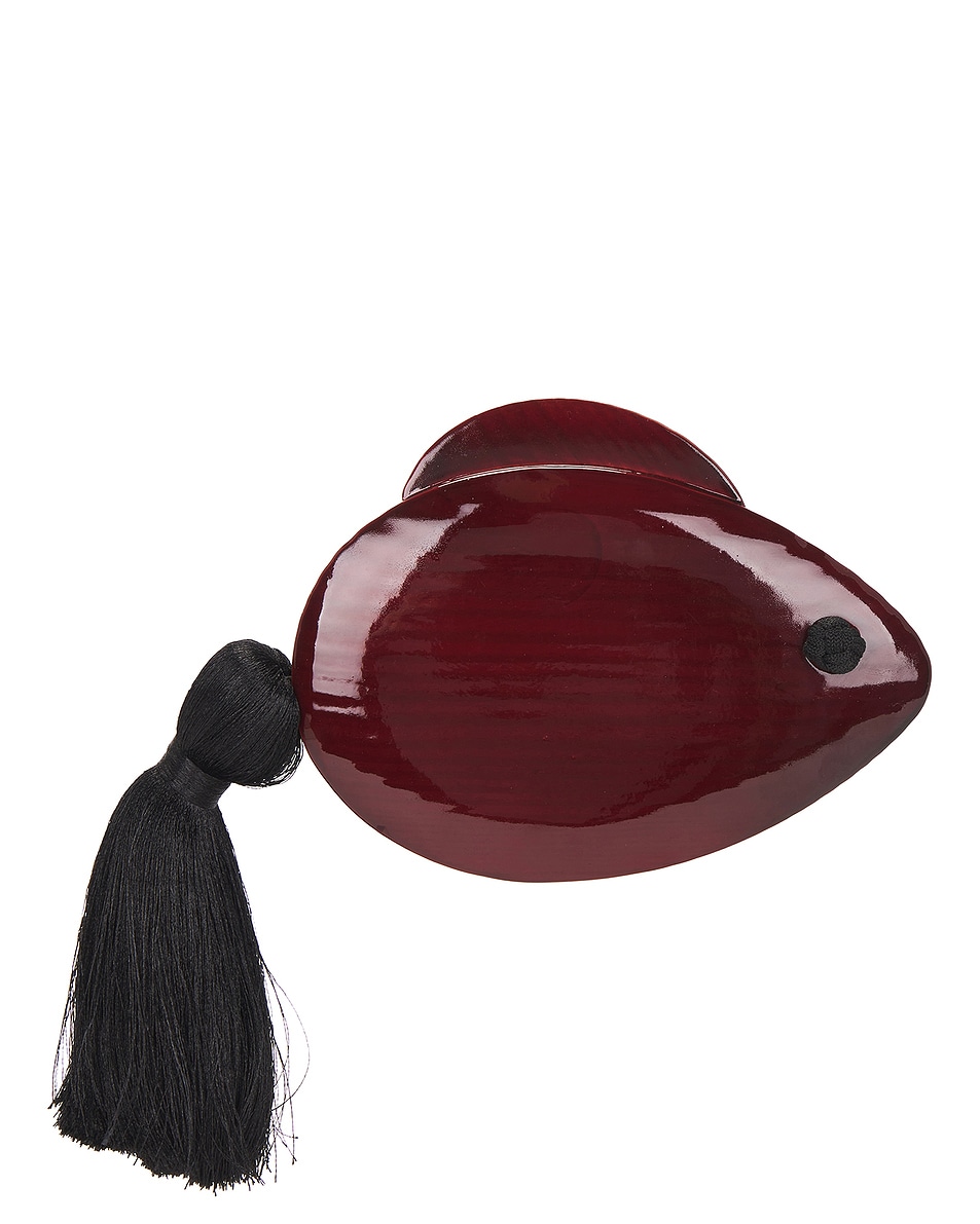 Image 1 of Vin. Betta Clutch in Wood & Black