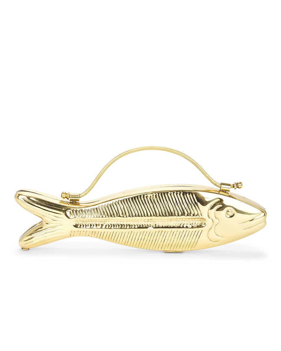 Image 1 of Vin. Fishy Top Handle Bag in Brass