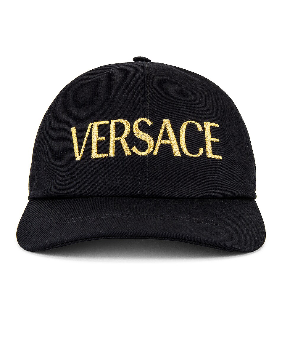 Image 1 of VERSACE Baseball Hat in Nero & Oro