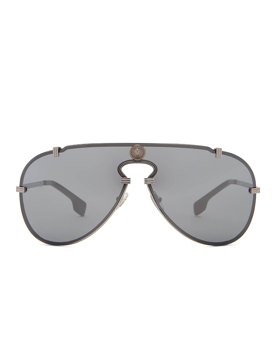 Image 1 of VERSACE 0VE2243 Sunglasses in Gunmetal & Grey Mirror Black