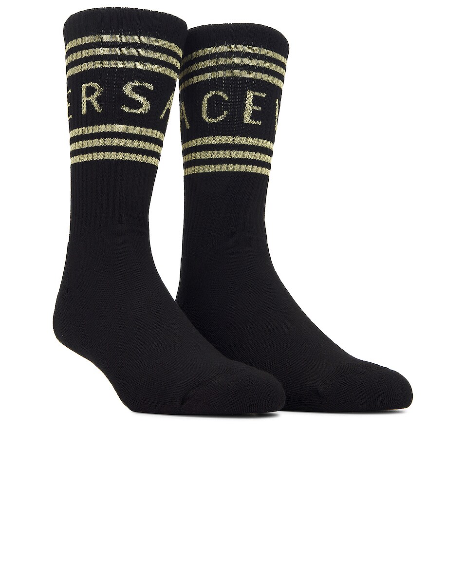 Image 1 of VERSACE Socks in Black