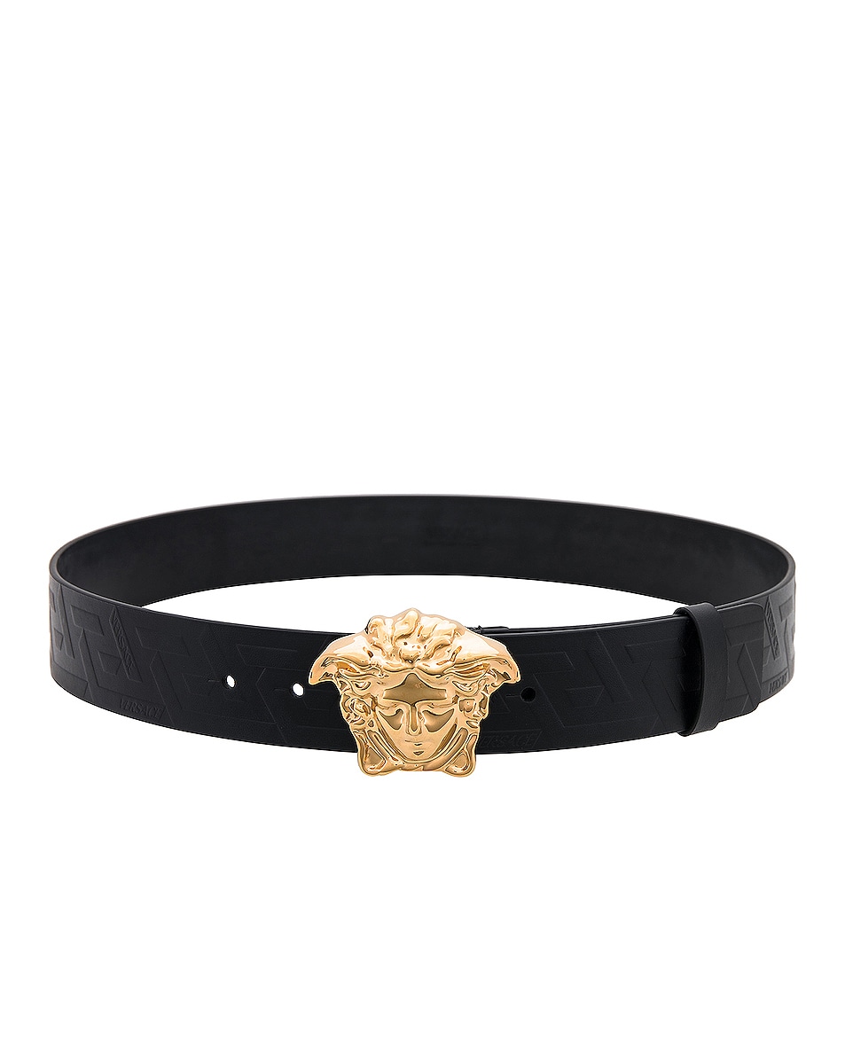 Image 1 of VERSACE Belt in Black & Gold
