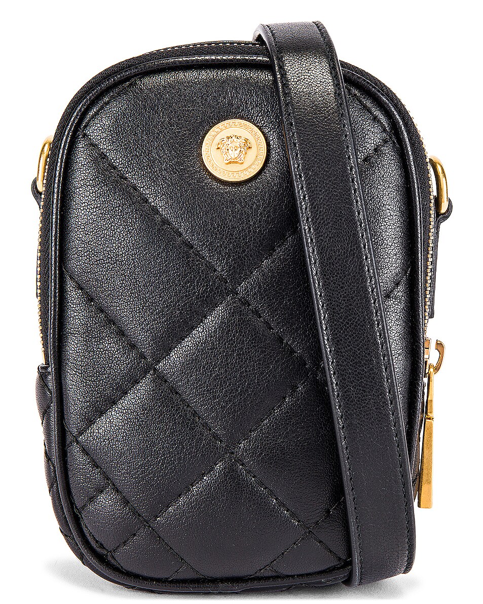 Image 1 of VERSACE Clutch in Black & Gold
