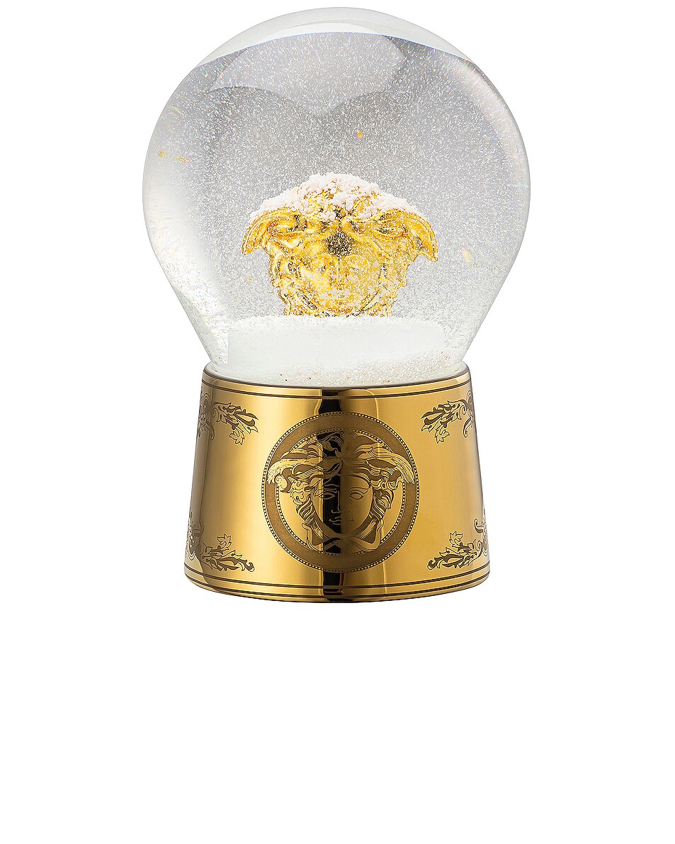 Image 1 of VERSACE Golden Medusa Snow Globe in Gold