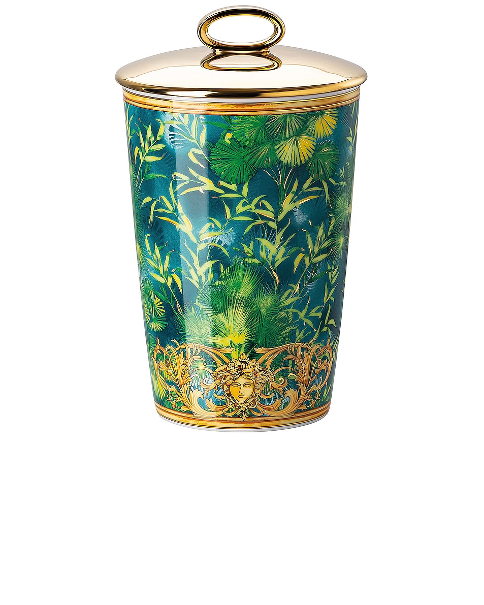 Image 1 of VERSACE Jungle Votive with Lid & Fragrance in Green