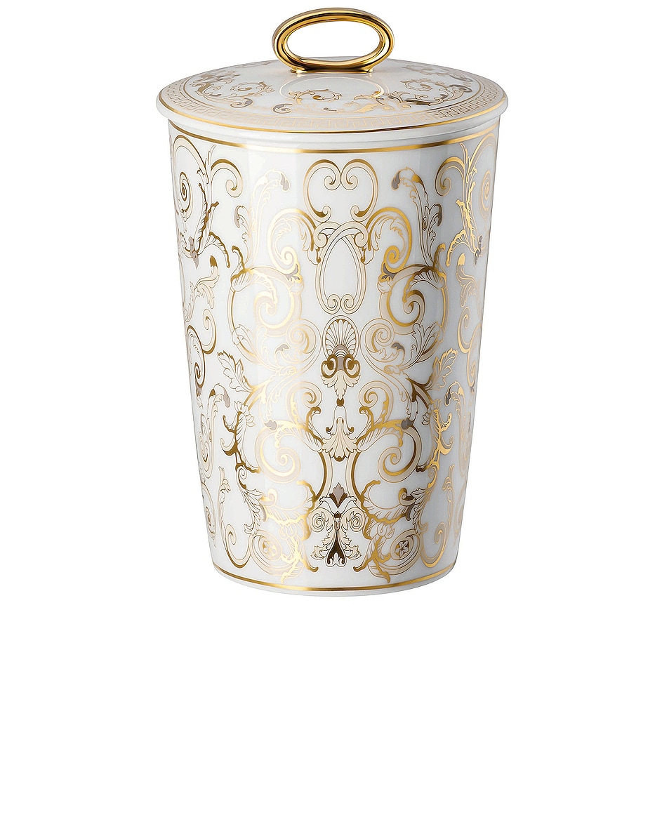 Image 1 of VERSACE Medusa Gala Votive with Lid in White