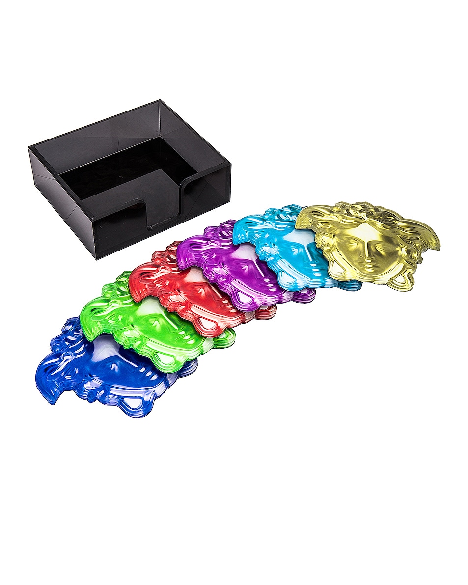 Image 1 of VERSACE Medusa Coasters in Multicolor