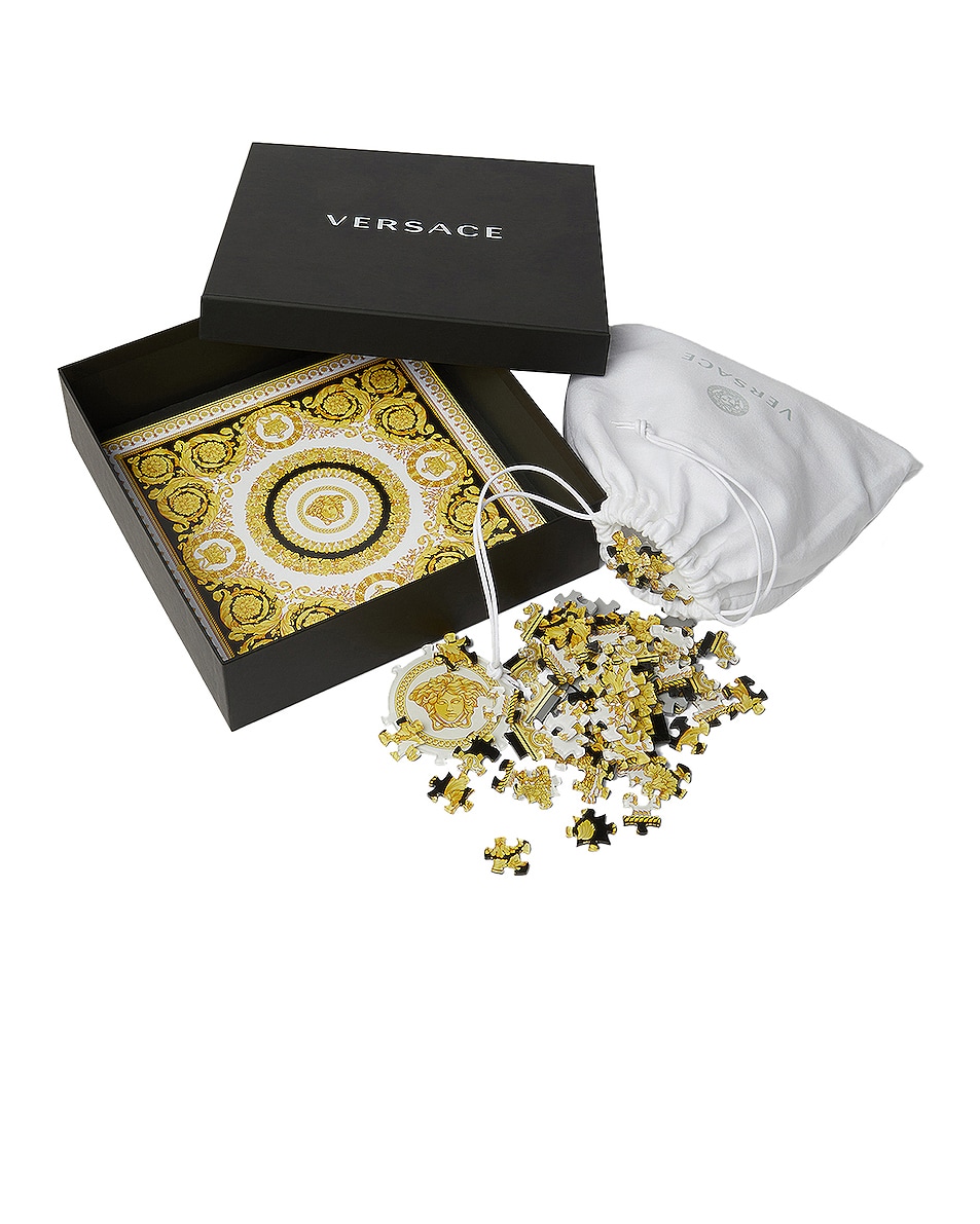 Image 1 of VERSACE La Crete De Fleur Puzzle in Oro & Bianco & Nero