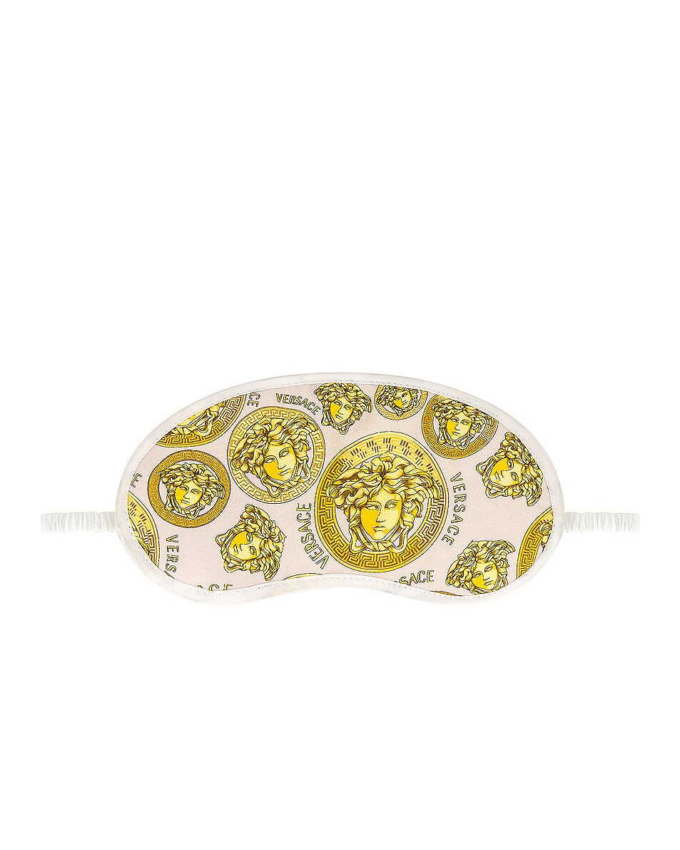 Image 1 of VERSACE Medusa Amplified Eye Mask in Rosa & Oro