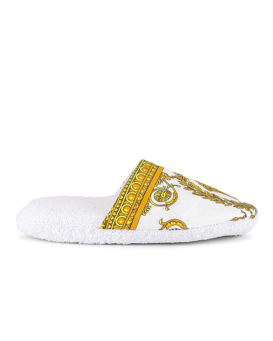 Image 1 of VERSACE Barocco Slippers in Bianco
