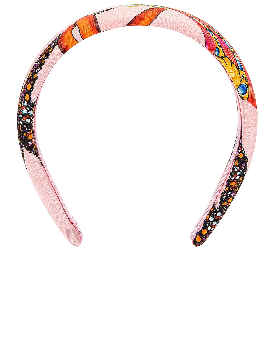 Image 1 of VERSACE Tresor De La Mer All Over Headband in Rosa & Multicolor