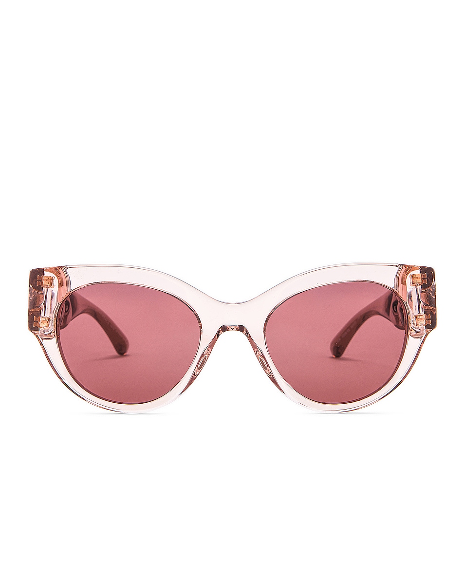 Image 1 of VERSACE Medusa Chain Sunglasses in Transparent Pink