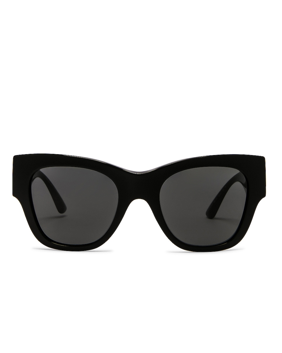 Image 1 of VERSACE Cat Eye Sunglasses in Black & Dark Grey