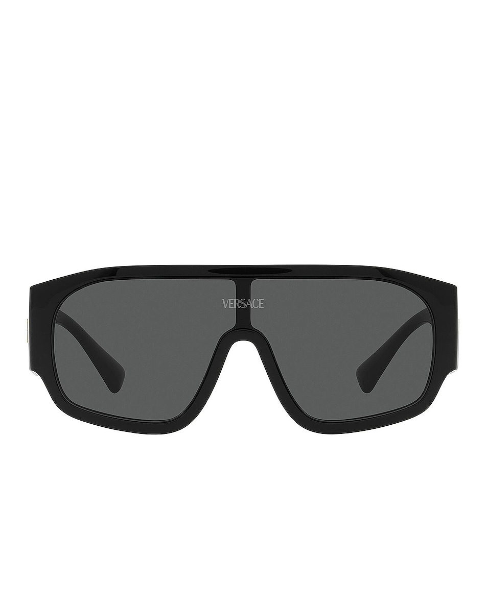 Image 1 of VERSACE Shield Sunglasses in Black