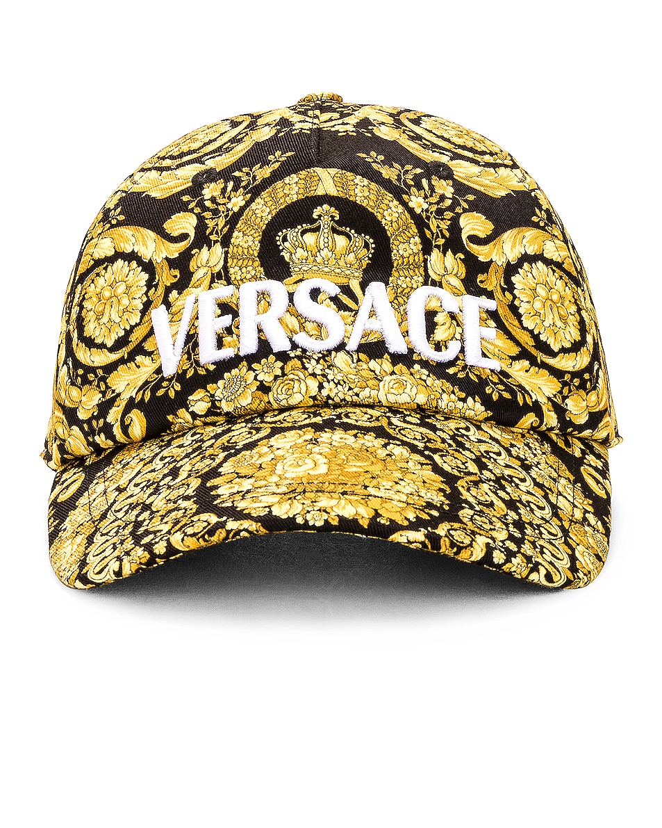 Image 1 of VERSACE Barocco Hat in Nero & Oro
