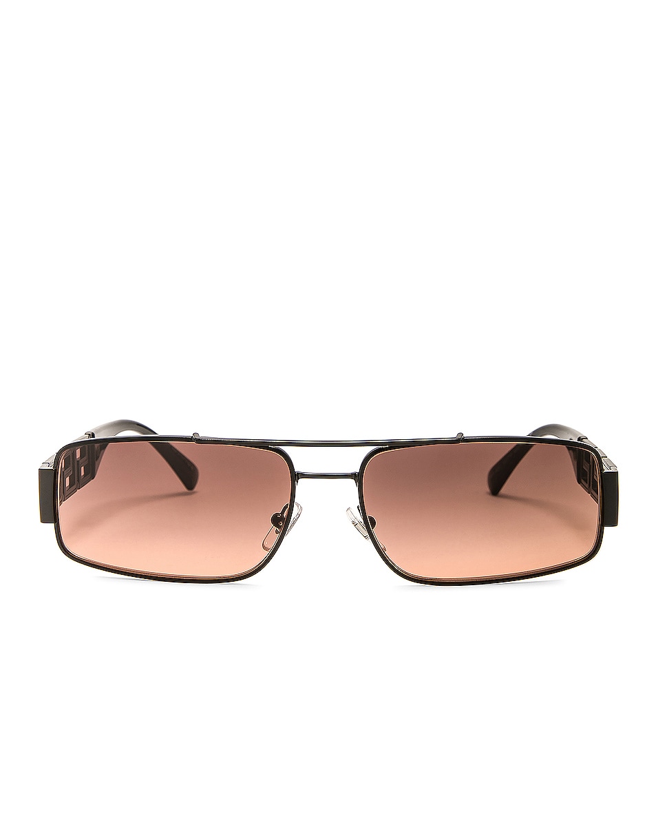 Image 1 of VERSACE Rectangular Sunglasses in Brown