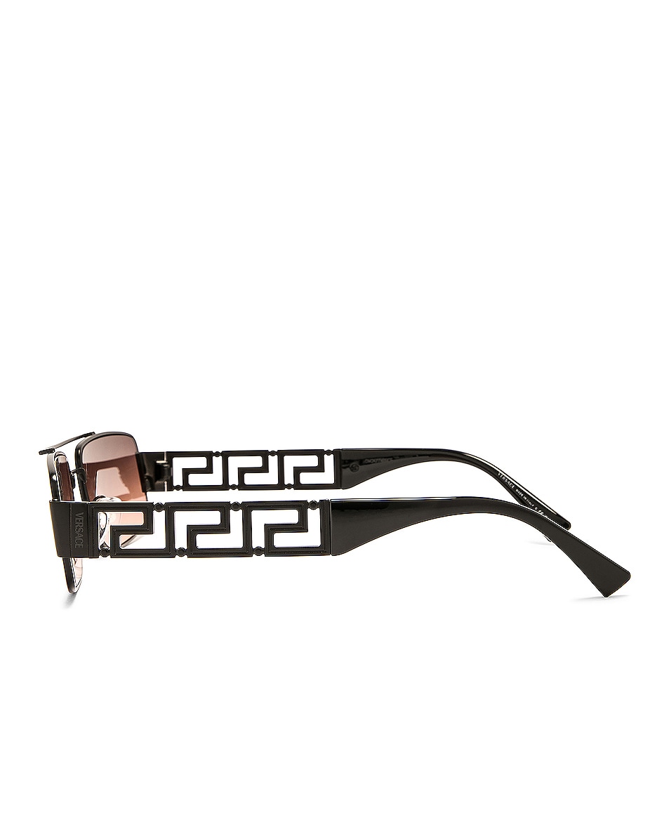 VERSACE Rectangular Sunglasses in Brown | FWRD