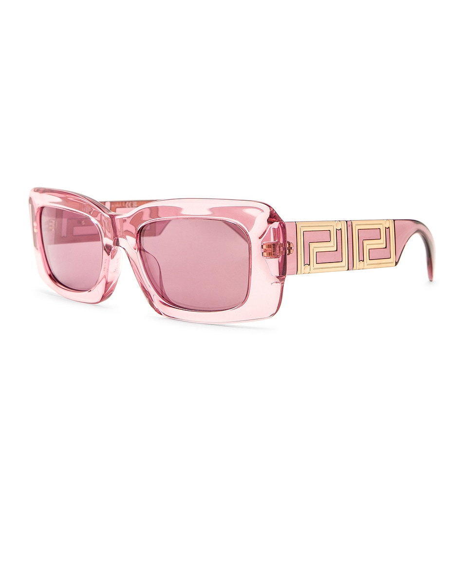 Image 2 of VERSACE Rectangular Sunglasses in Pink