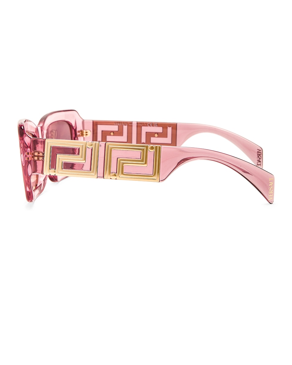 Image 3 of VERSACE Rectangular Sunglasses in Pink