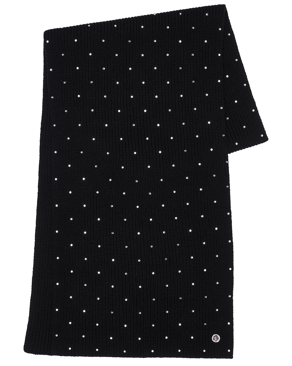 Image 1 of VERSACE Crystal Scarf in Black