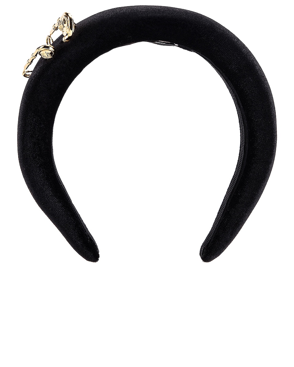 Image 1 of VERSACE Pin Headband in Black
