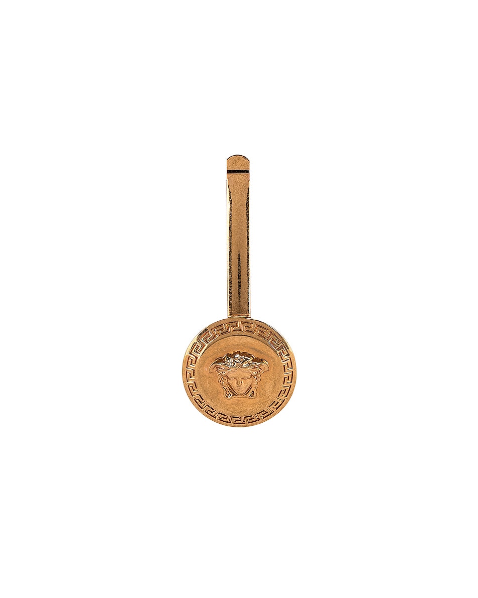 Image 1 of VERSACE One Coin Hair Clip in Gold
