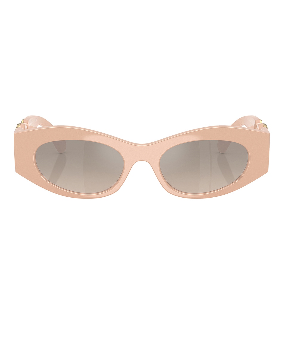 Image 1 of VERSACE Oval Sunglasses in Nude