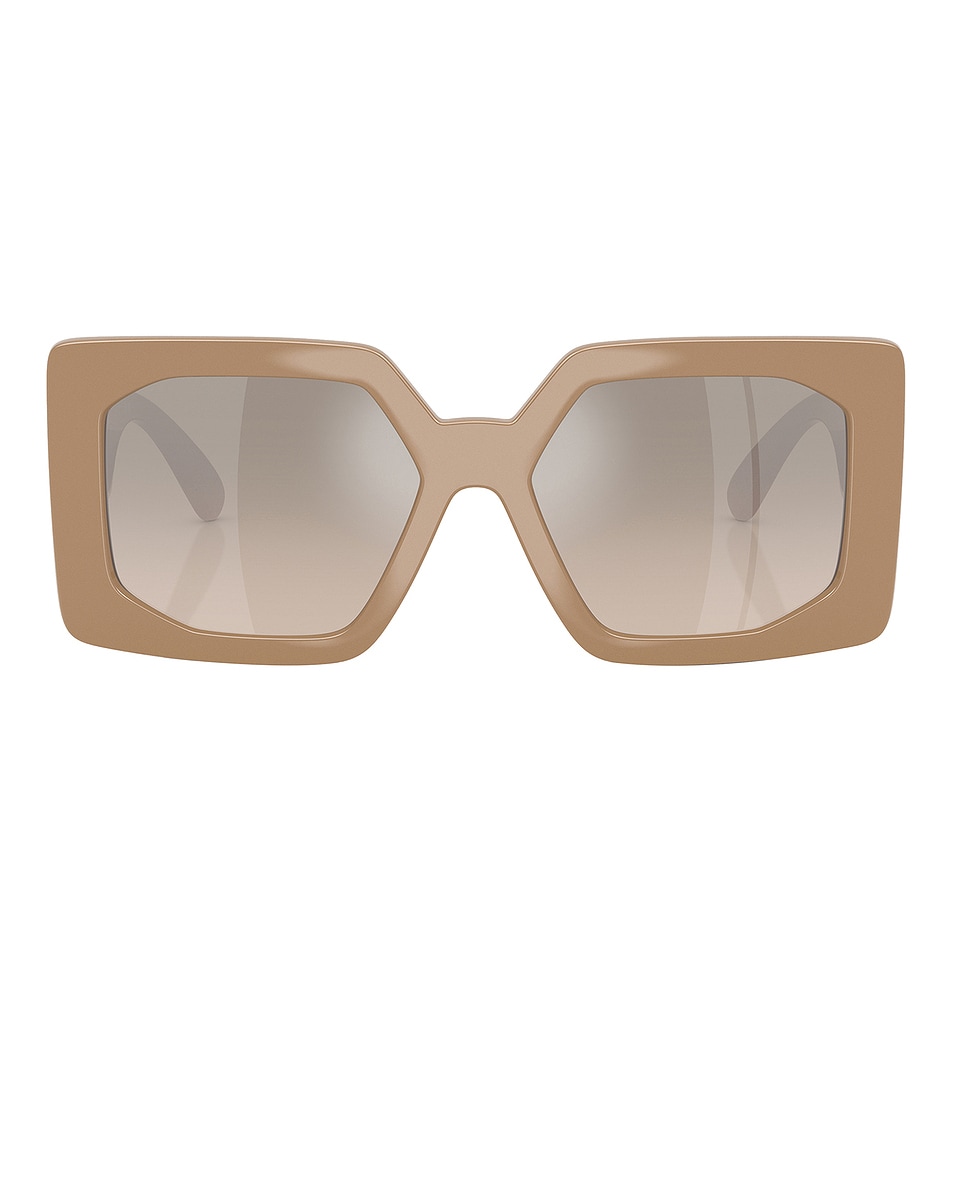 Image 1 of VERSACE Oversized Square Sunglasses in Beige