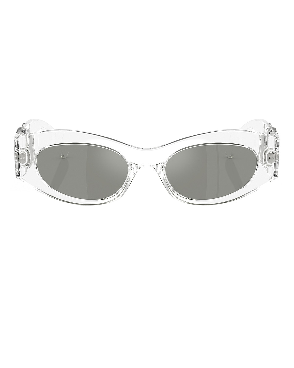 Image 1 of VERSACE Oval Sunglasses in Crystal