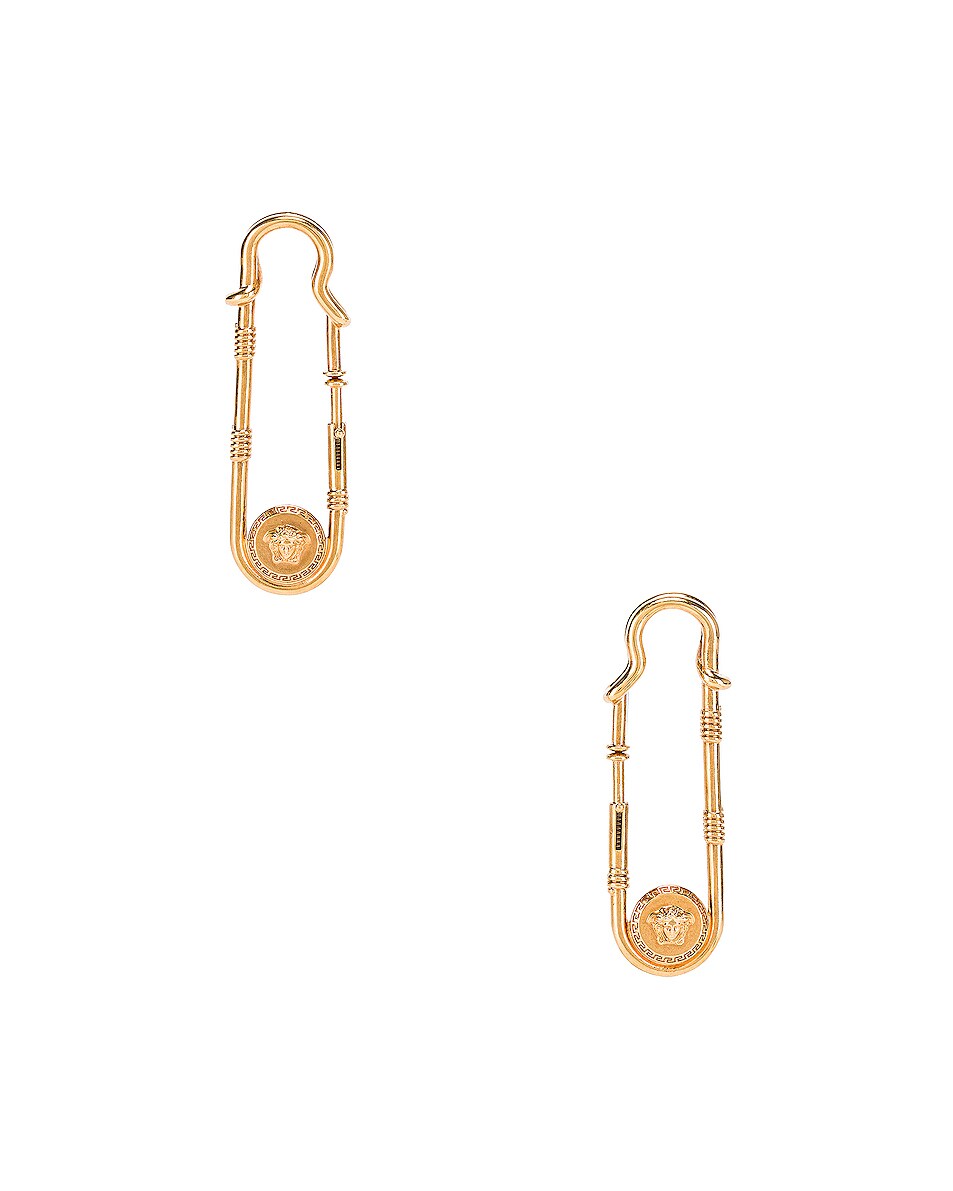 Image 1 of VERSACE Pin Earrings in Gold
