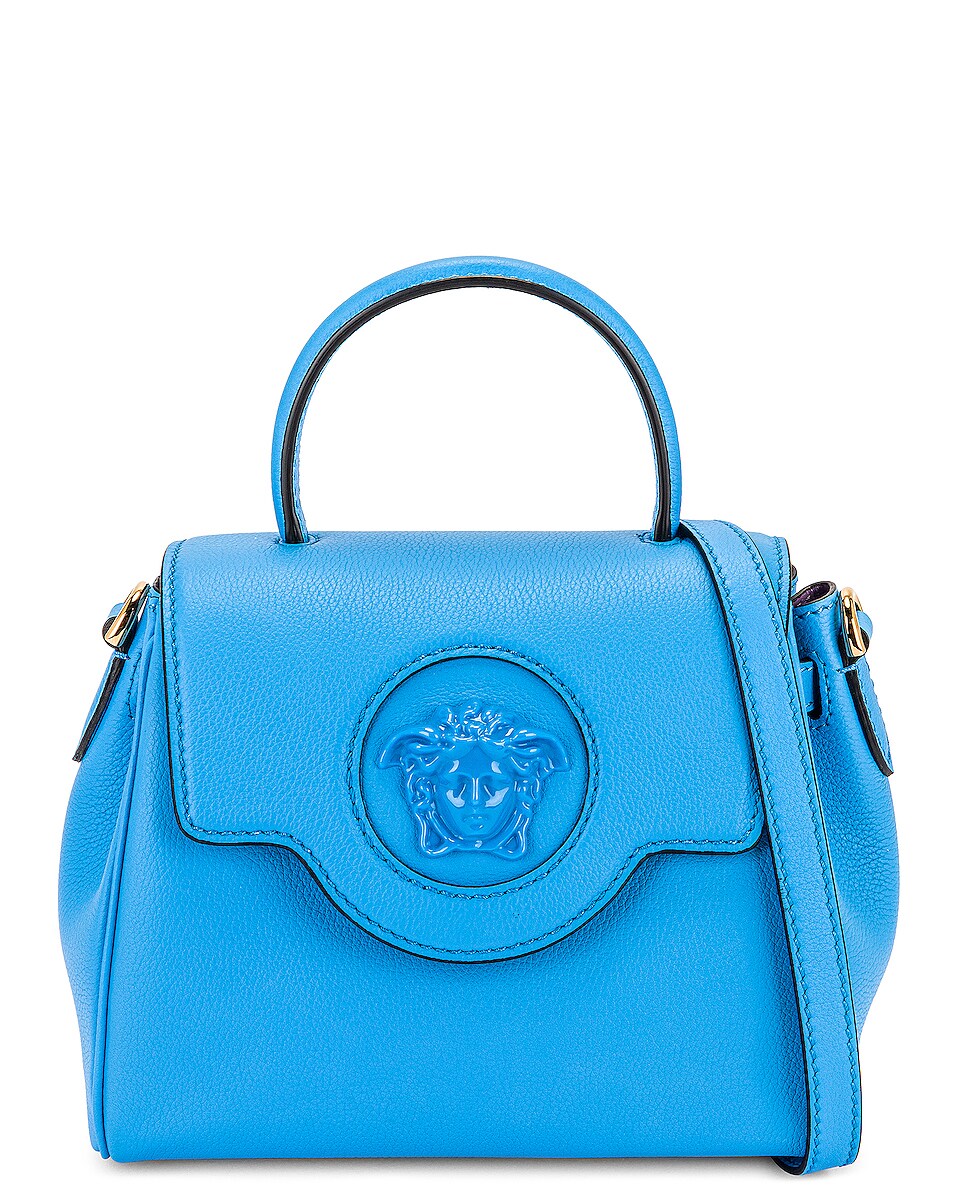 Image 1 of VERSACE Medusa Top Handle Bag in Blue & Oro