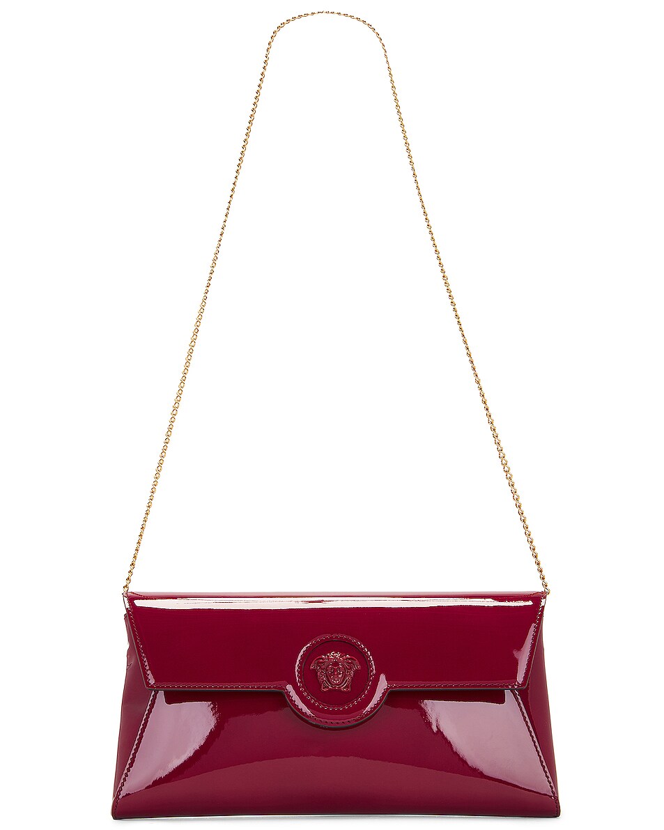 Image 1 of VERSACE Medusa Chain Wallet Bag in Claret & Oro