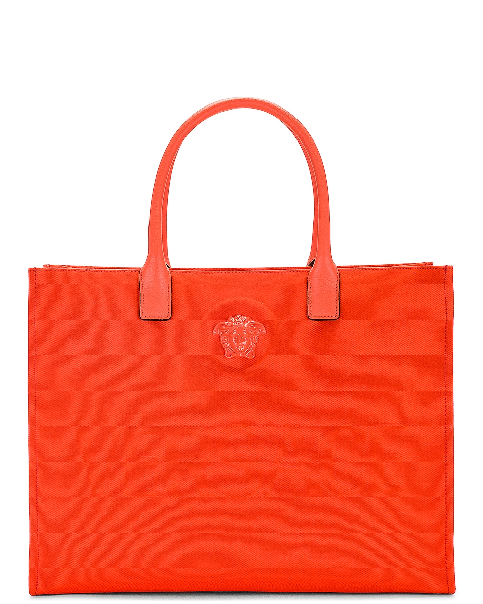 Image 1 of VERSACE Frequenza Tote Bag in Orange
