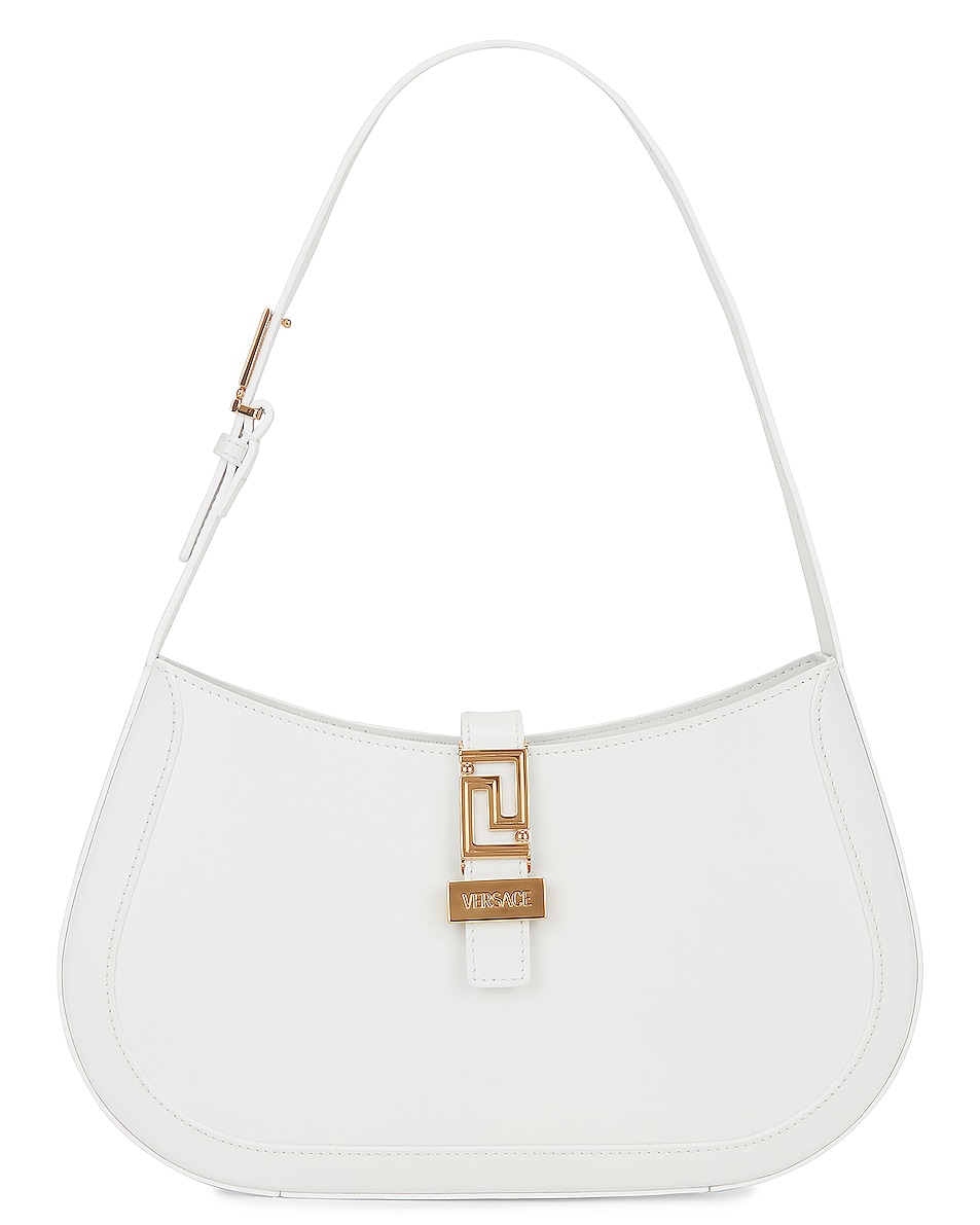 Image 1 of VERSACE Large Hobo Bag in Optical White