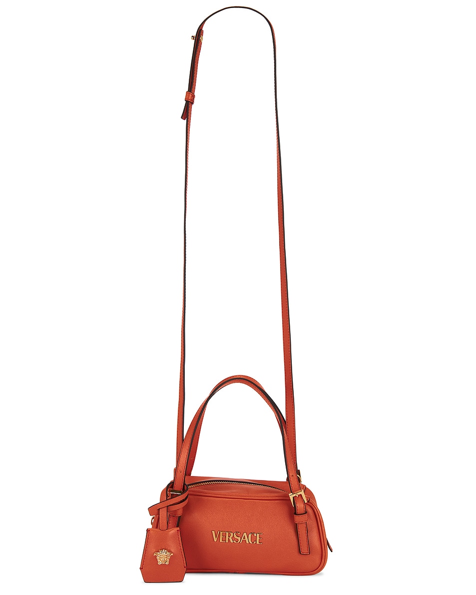 Image 1 of VERSACE Mini Shoulder Bag in Papaya-versace Gold in Papaya & Versace Gold