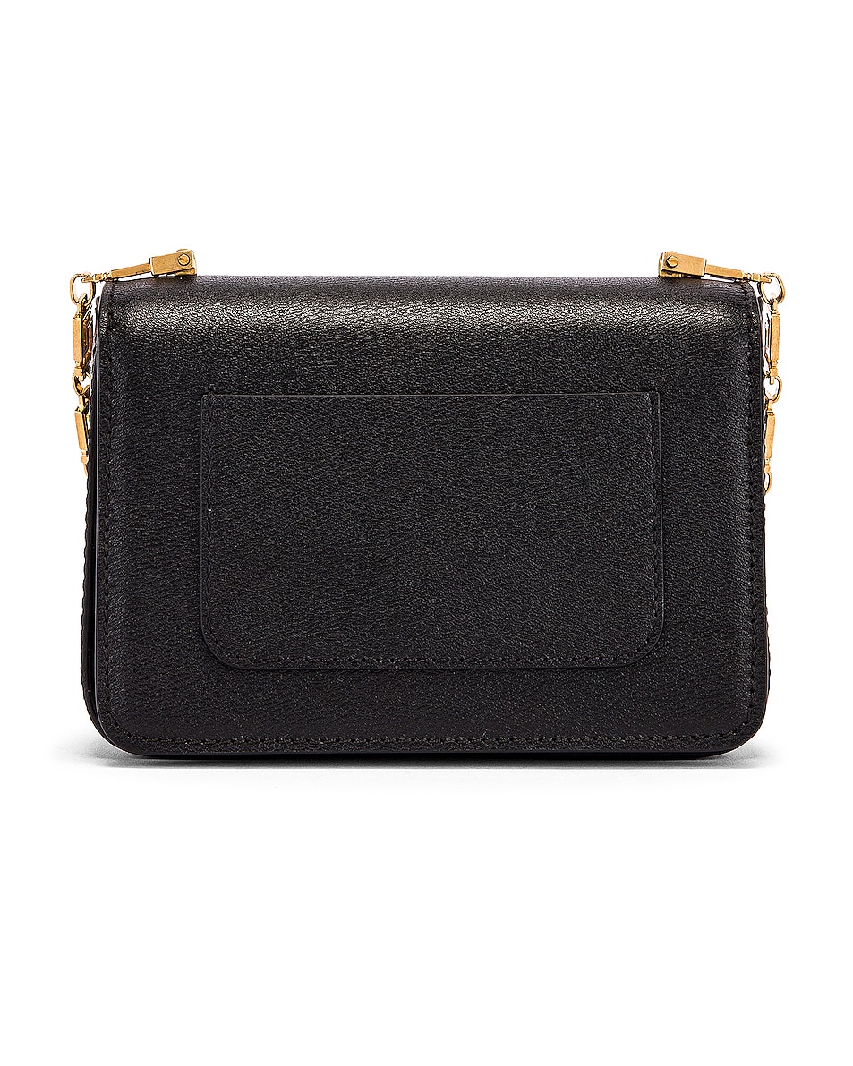 VERSACE Small Icon Flap Shoulder Bag in Black & Gold | FWRD