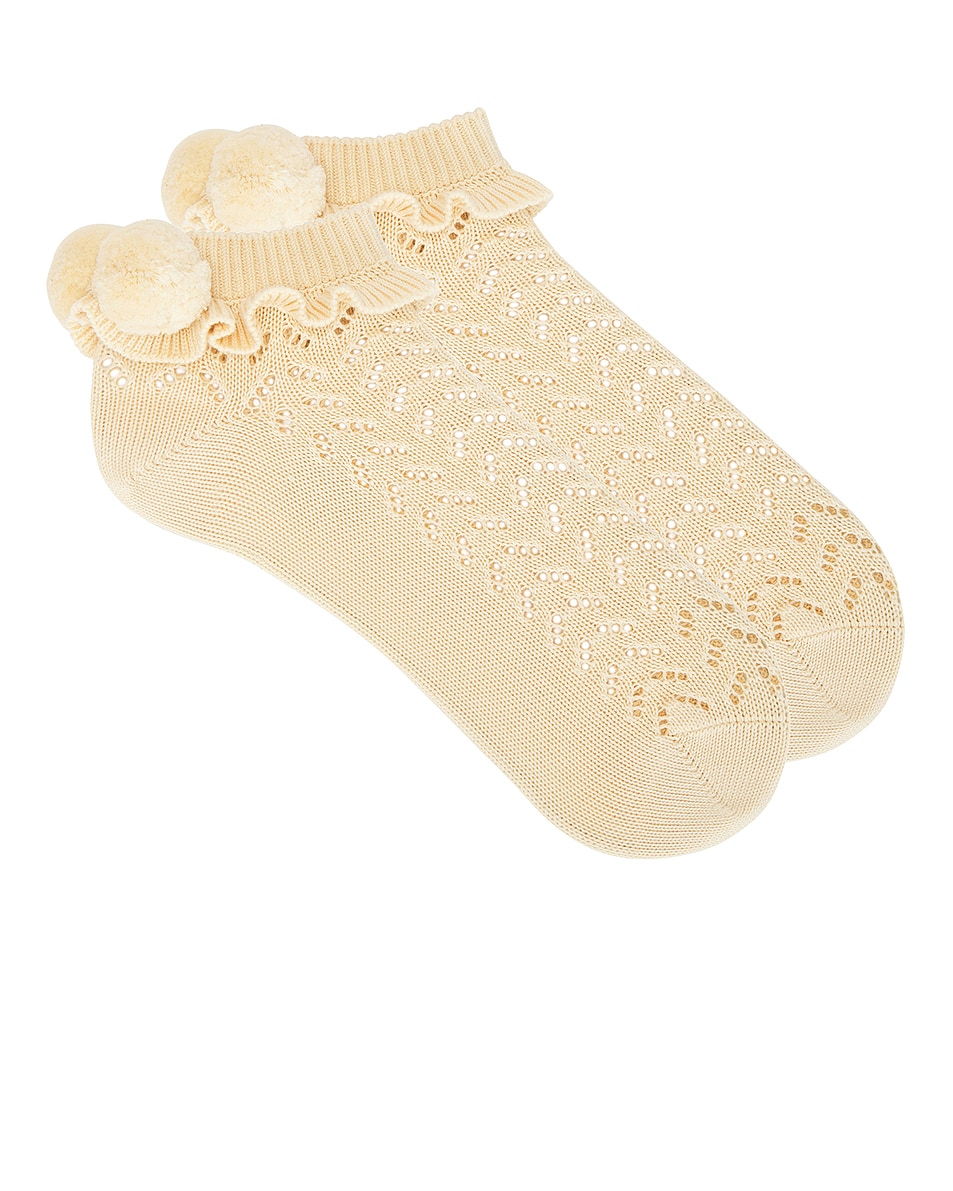 Image 1 of Valentino Pom Pom Sock in Betulla