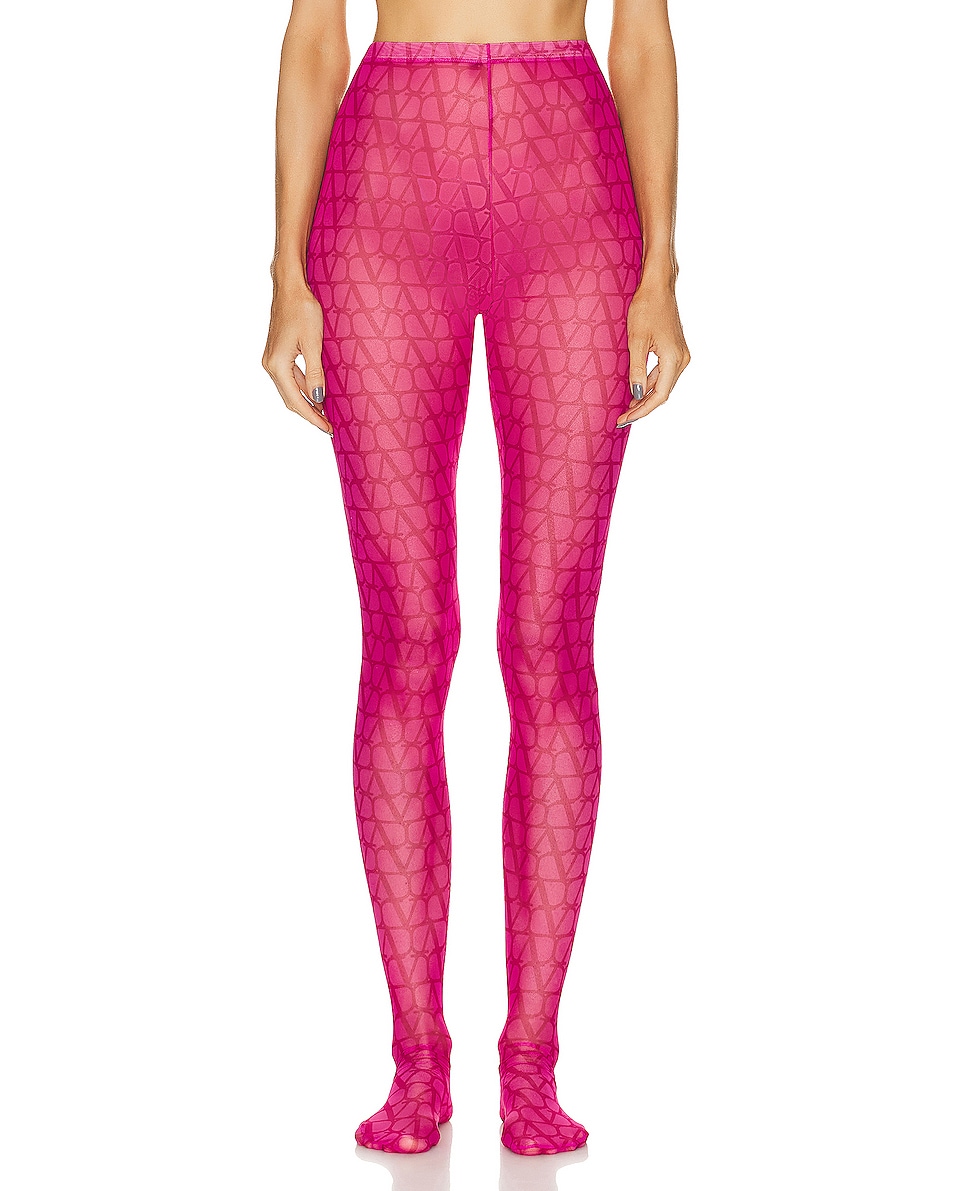 Image 1 of Valentino Iconographe Legging in Pink
