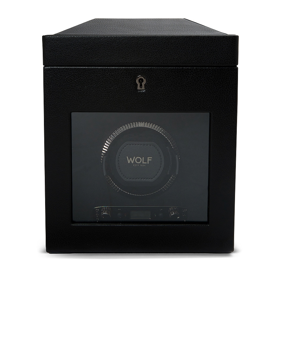 Image 1 of Wolf 1834 British Racing Single Watch Winder With Storage in Black